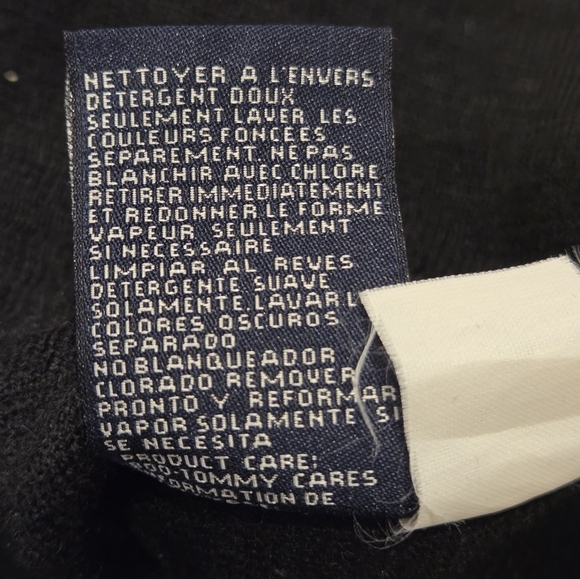 Tommy Hilfiger Sweater Italy Black Crewneck Classic Business Casual Office 2XL - Picture 6 of 9